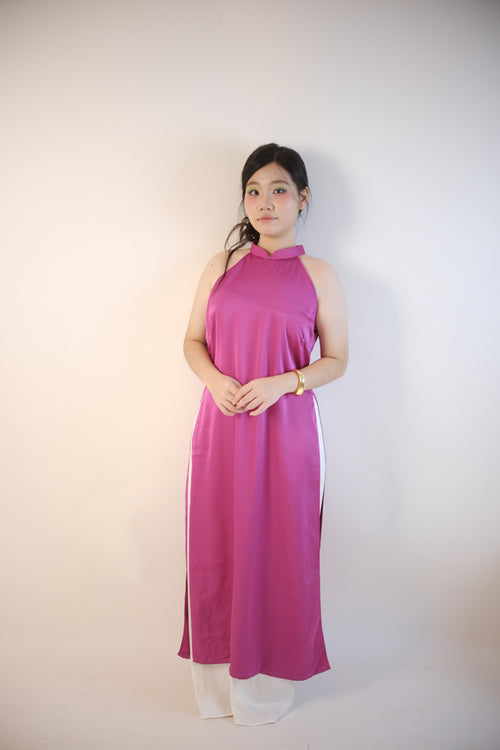Blush Stillness- Two-piece set ao dai - handmade