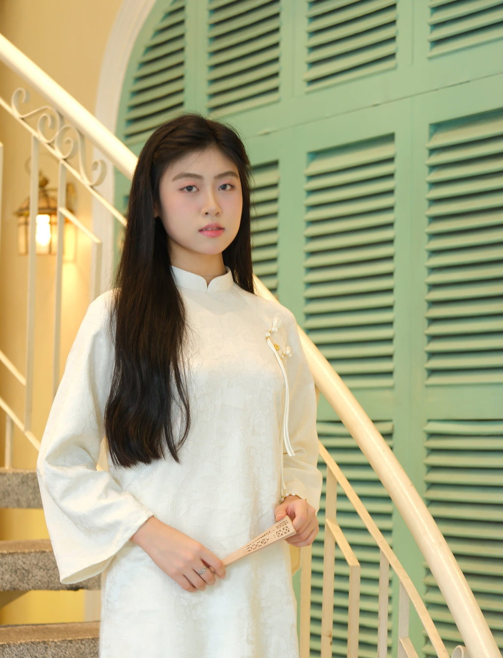 Fairy Petals x Hidden (Plum) Blooms - two piece ao dai set - freesize