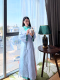 Lavender Veil × Turquoise Jade - Two piece ao dai- freesize/oversize