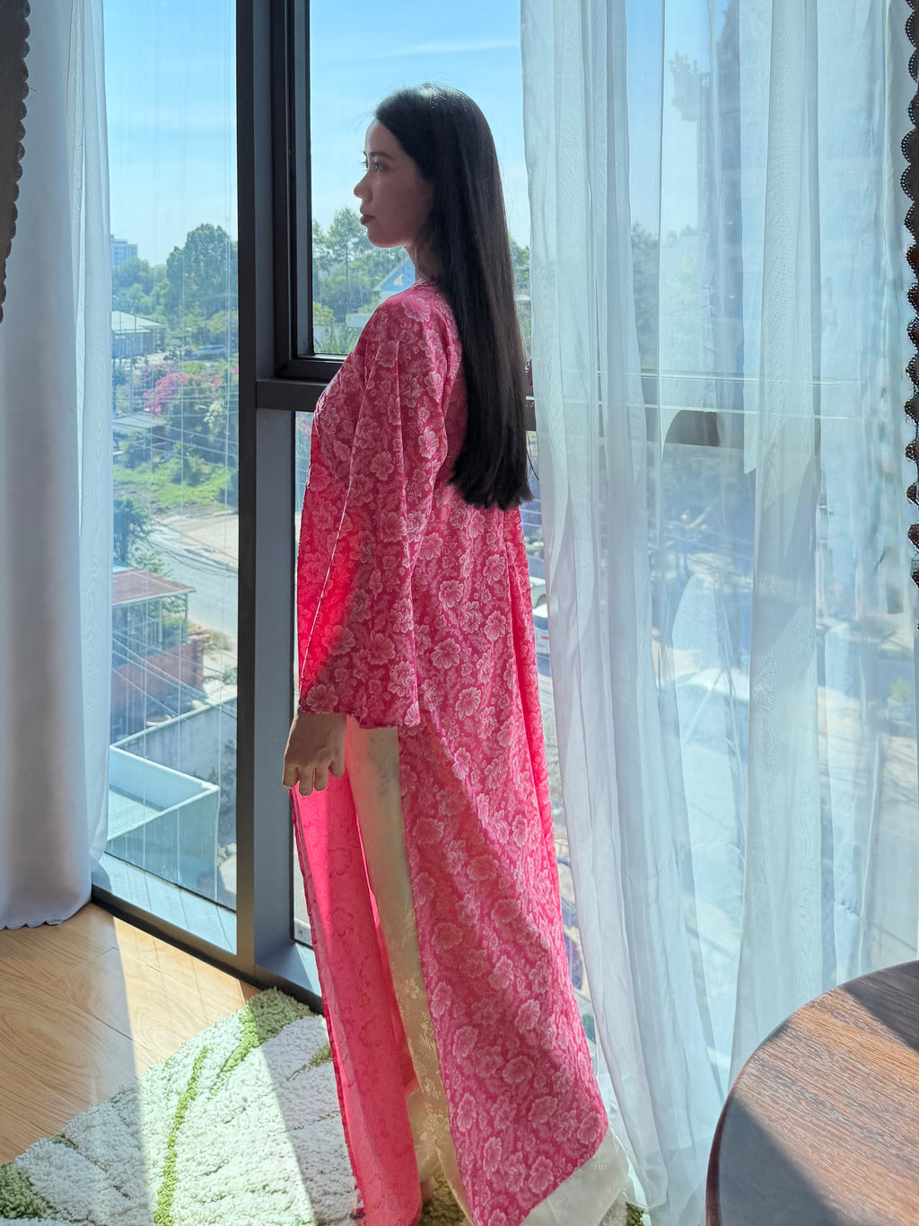 Quiet Flame - One piece ao dai set - freesize - Ao dai