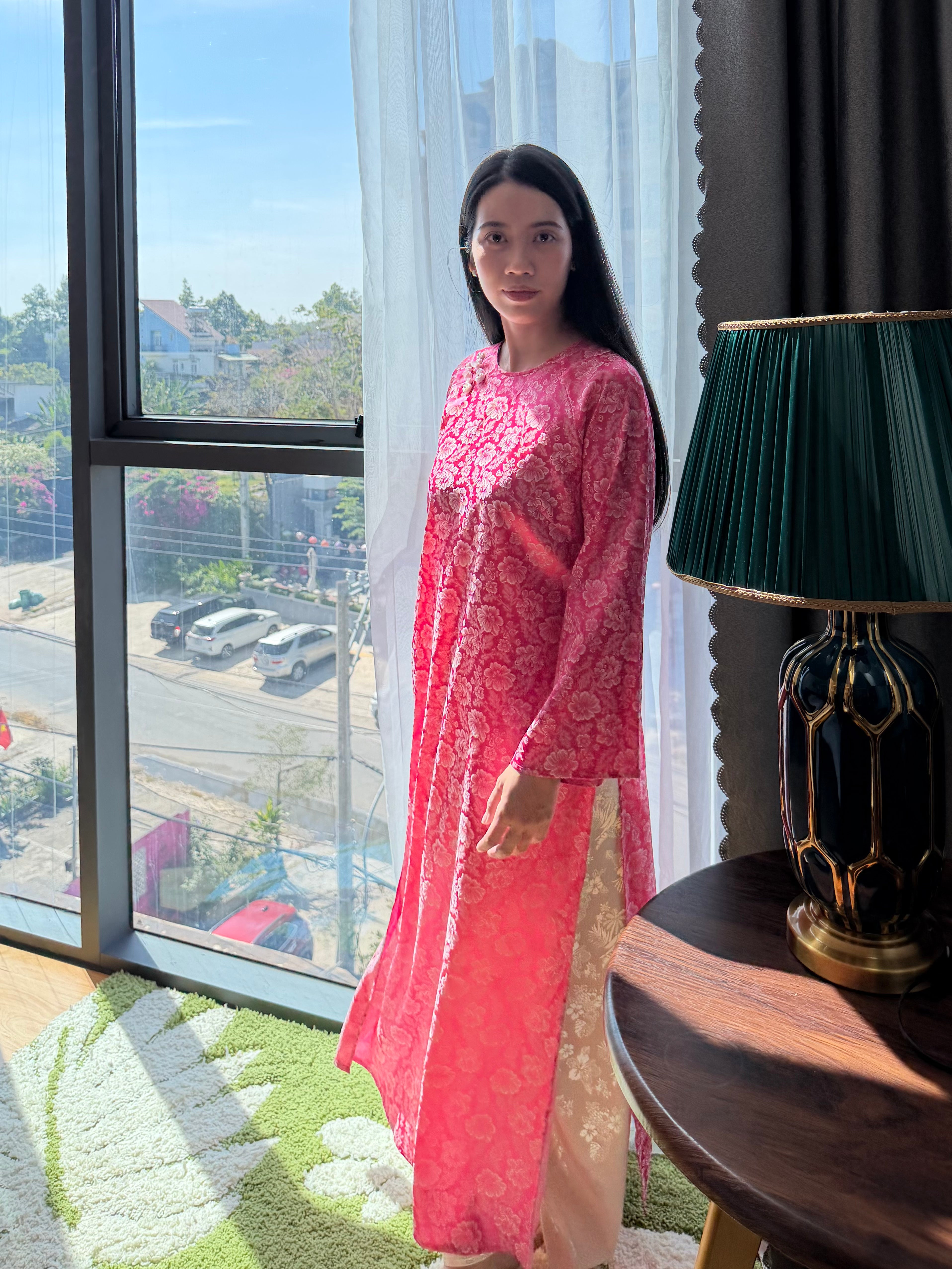 Quiet Flame - One piece ao dai set - freesize - Ao dai