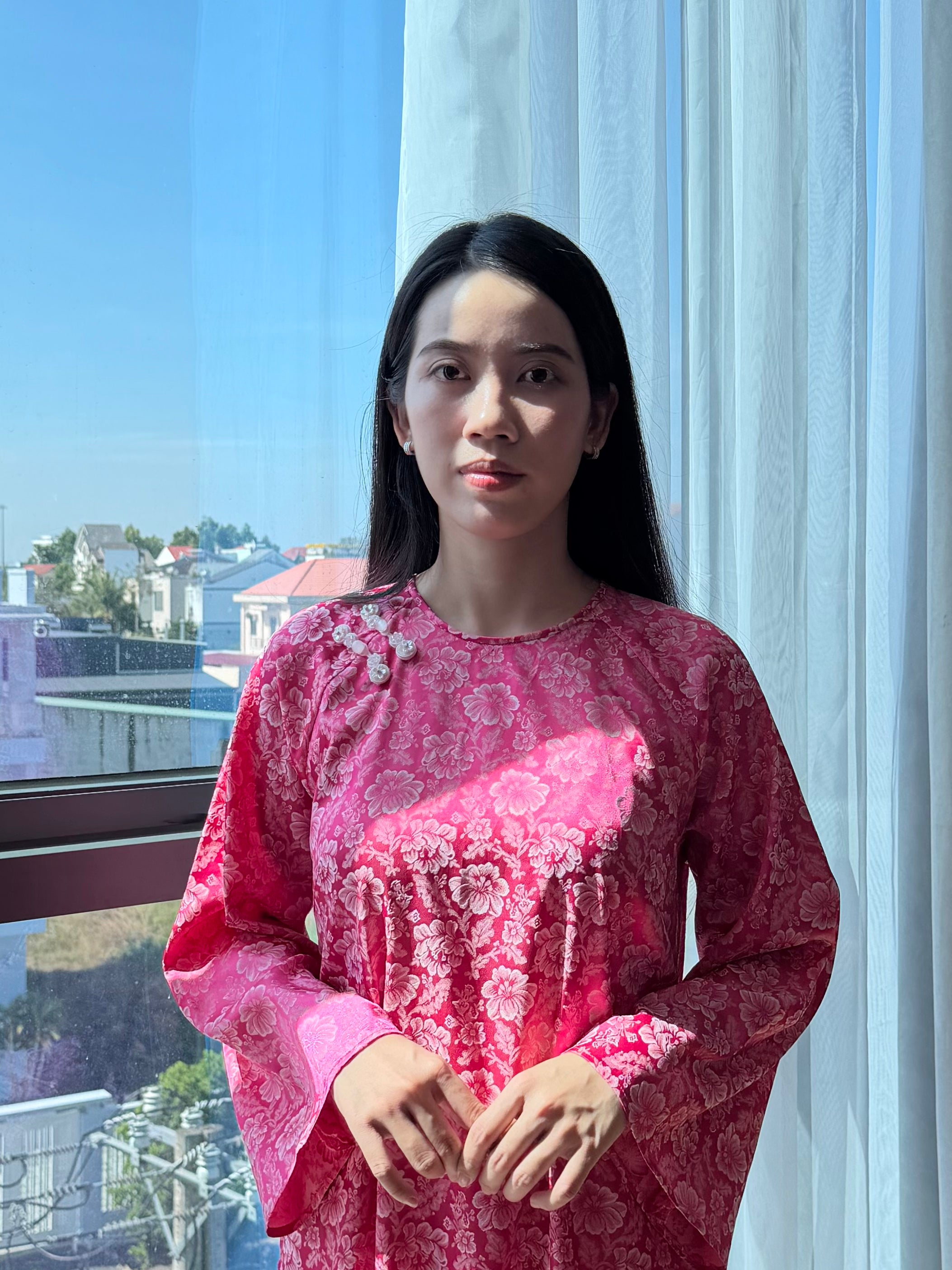 Quiet Flame - One piece ao dai set - freesize - Ao dai