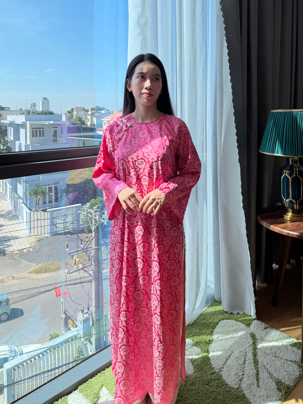Quiet Flame - One piece ao dai set - freesize - Ao dai