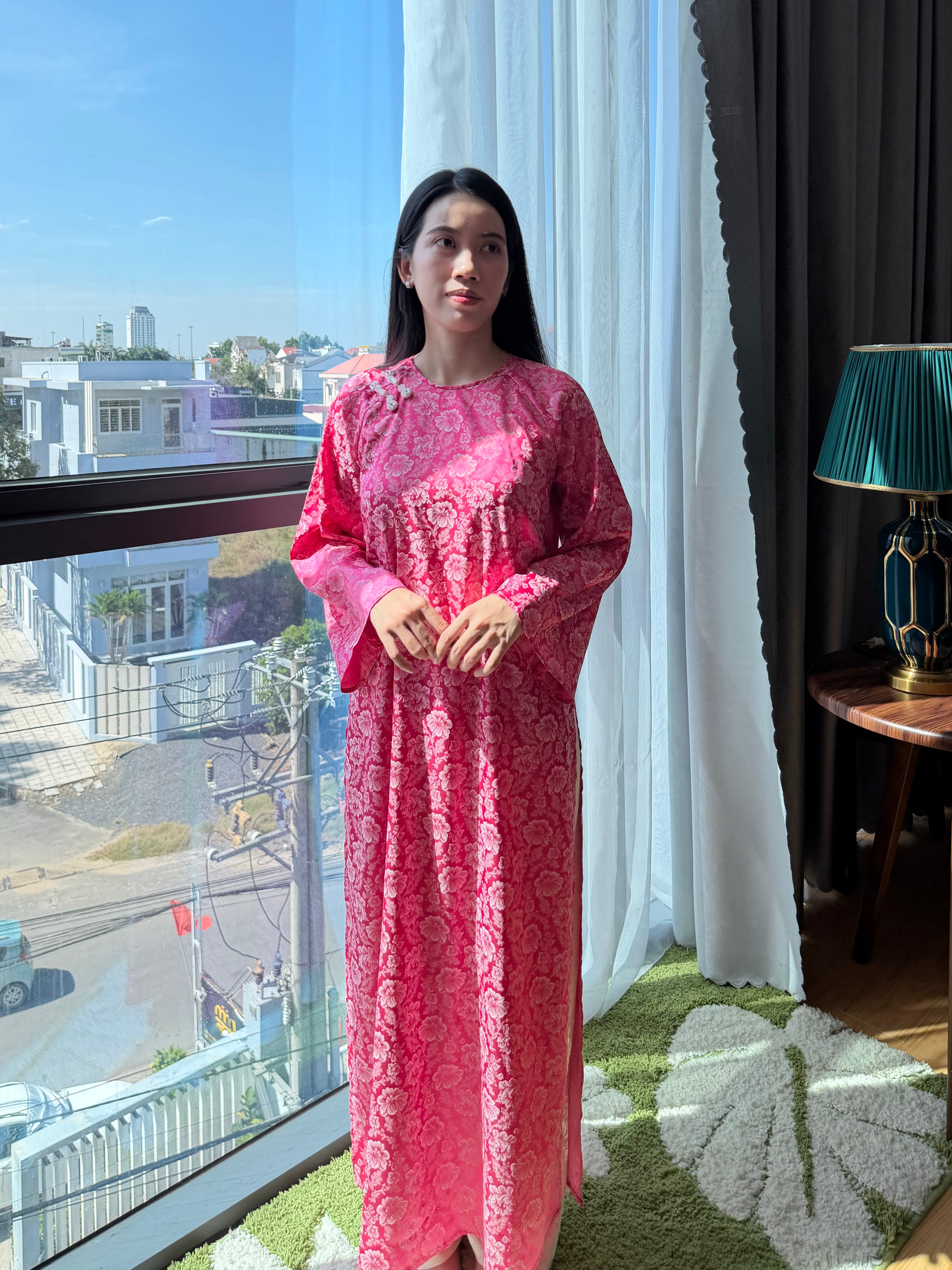 Quiet Flame - One piece ao dai set - freesize - Ao dai