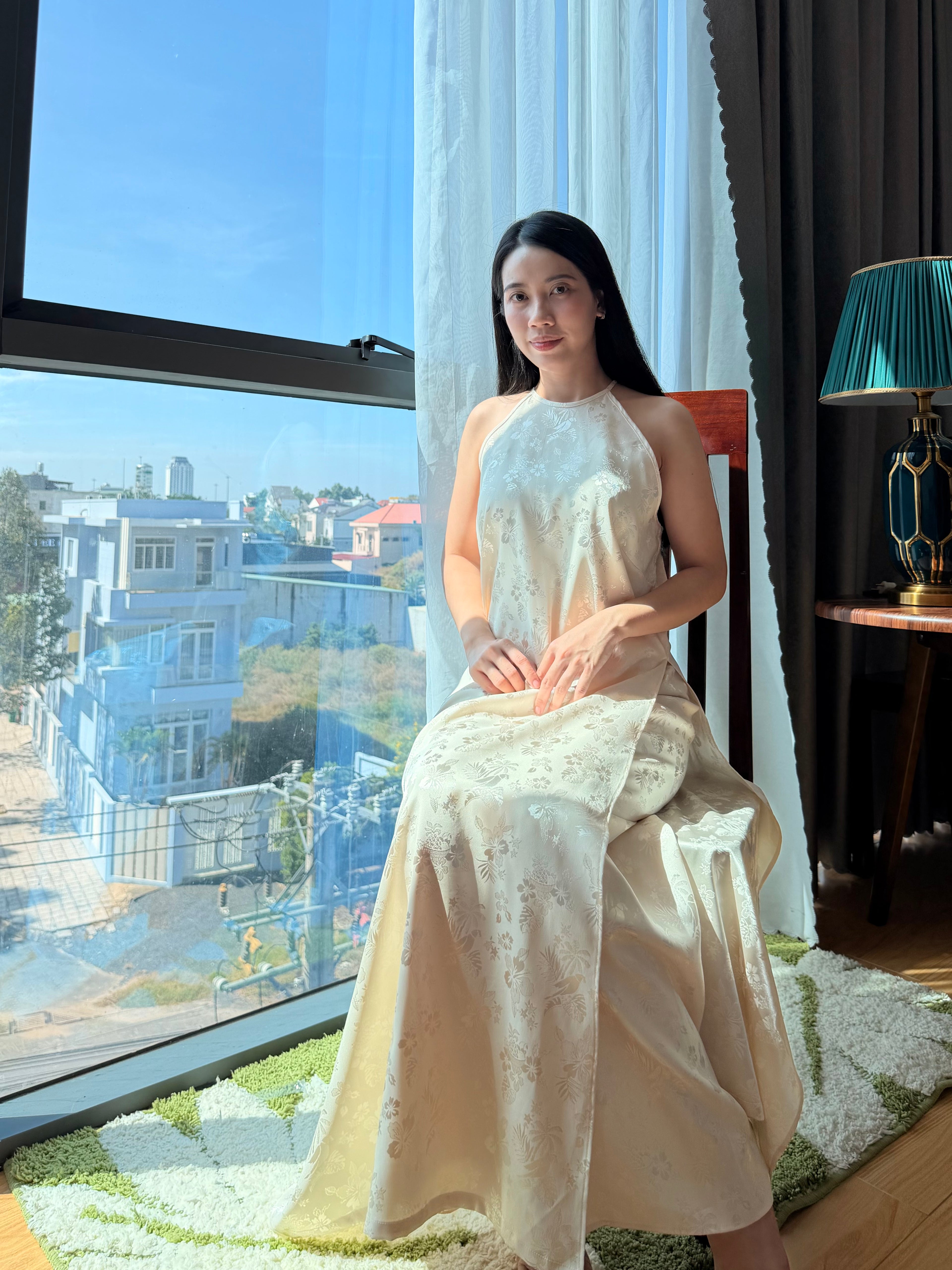 Soft Garden Set - Two piece ao dai set - freesize/oversize