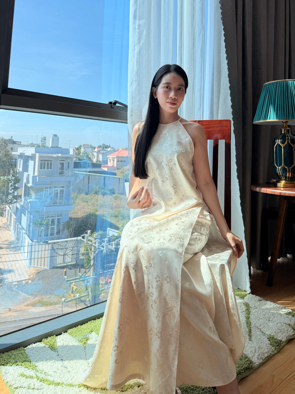 Soft Garden Set - Two piece ao dai set - freesize/oversize