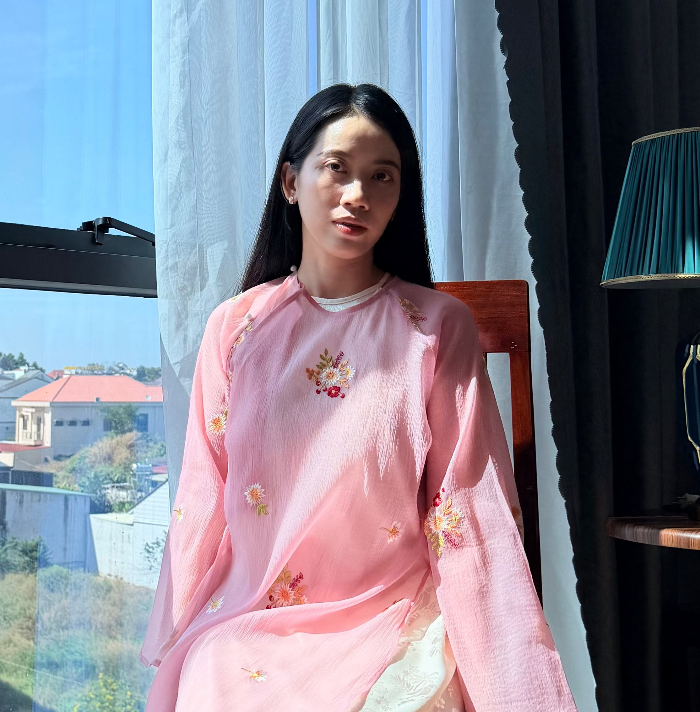 Soft Garden Set - Two piece ao dai set - freesize/oversize