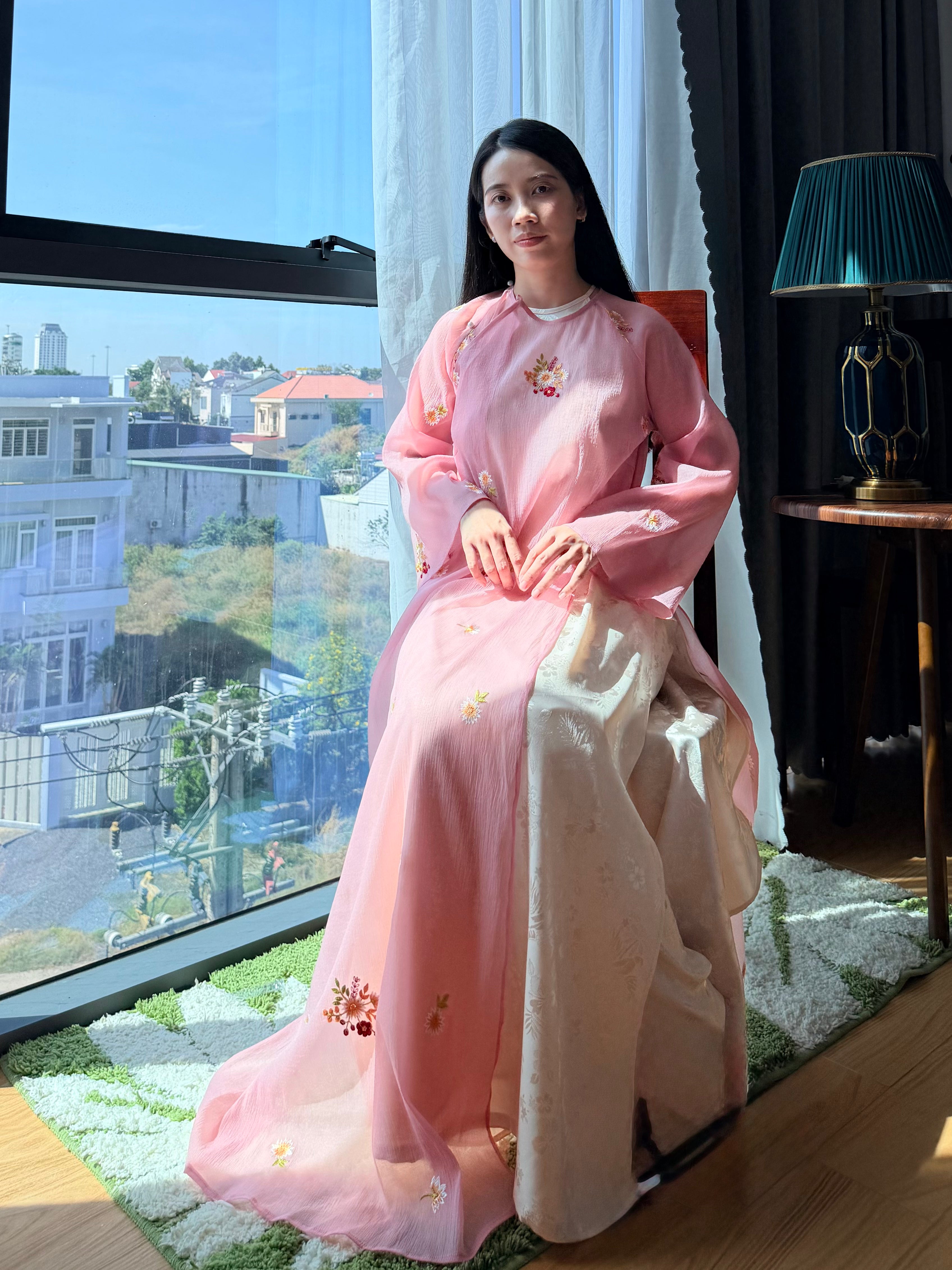 Soft Garden Set - Two piece ao dai set - freesize/oversize