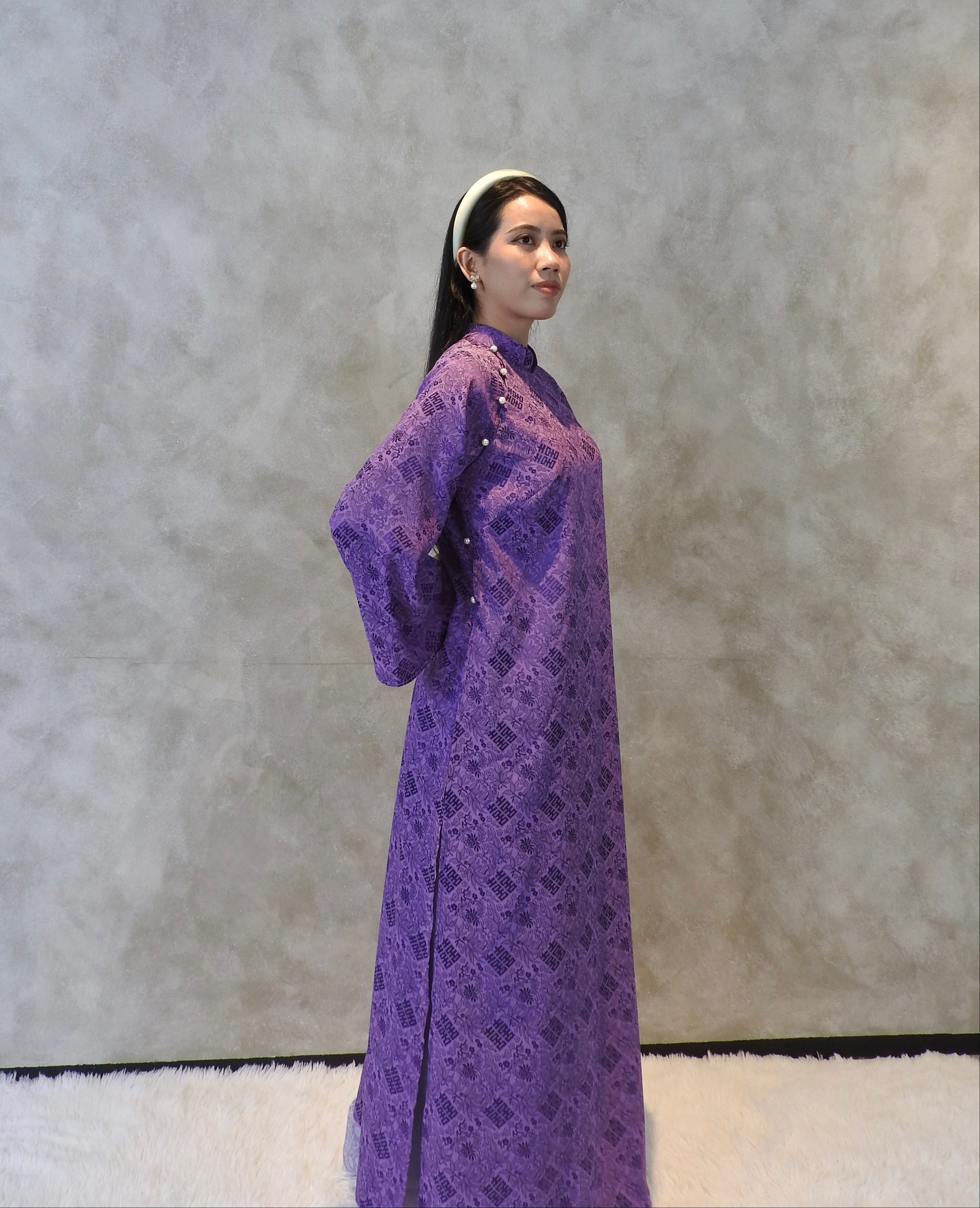 Amethyst Dream - One piece set ao dai - freesize/handmade