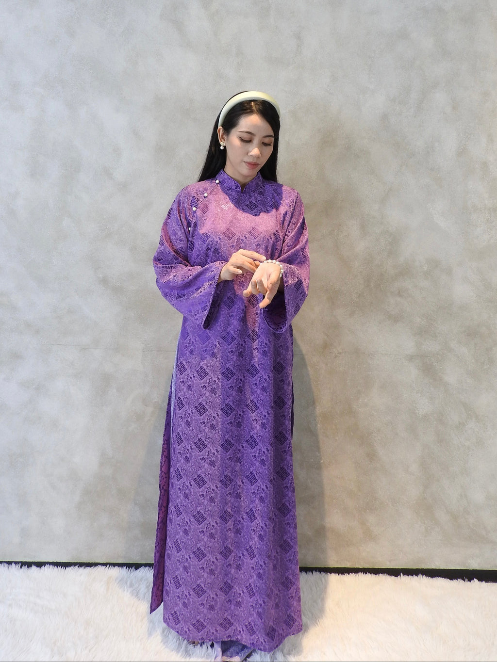 Amethyst Dream - One piece set ao dai - freesize/handmade