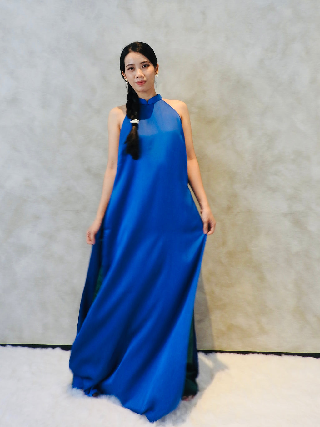 Jade Veil × Azure Flow - Two piece ao dai - oversize/freesize