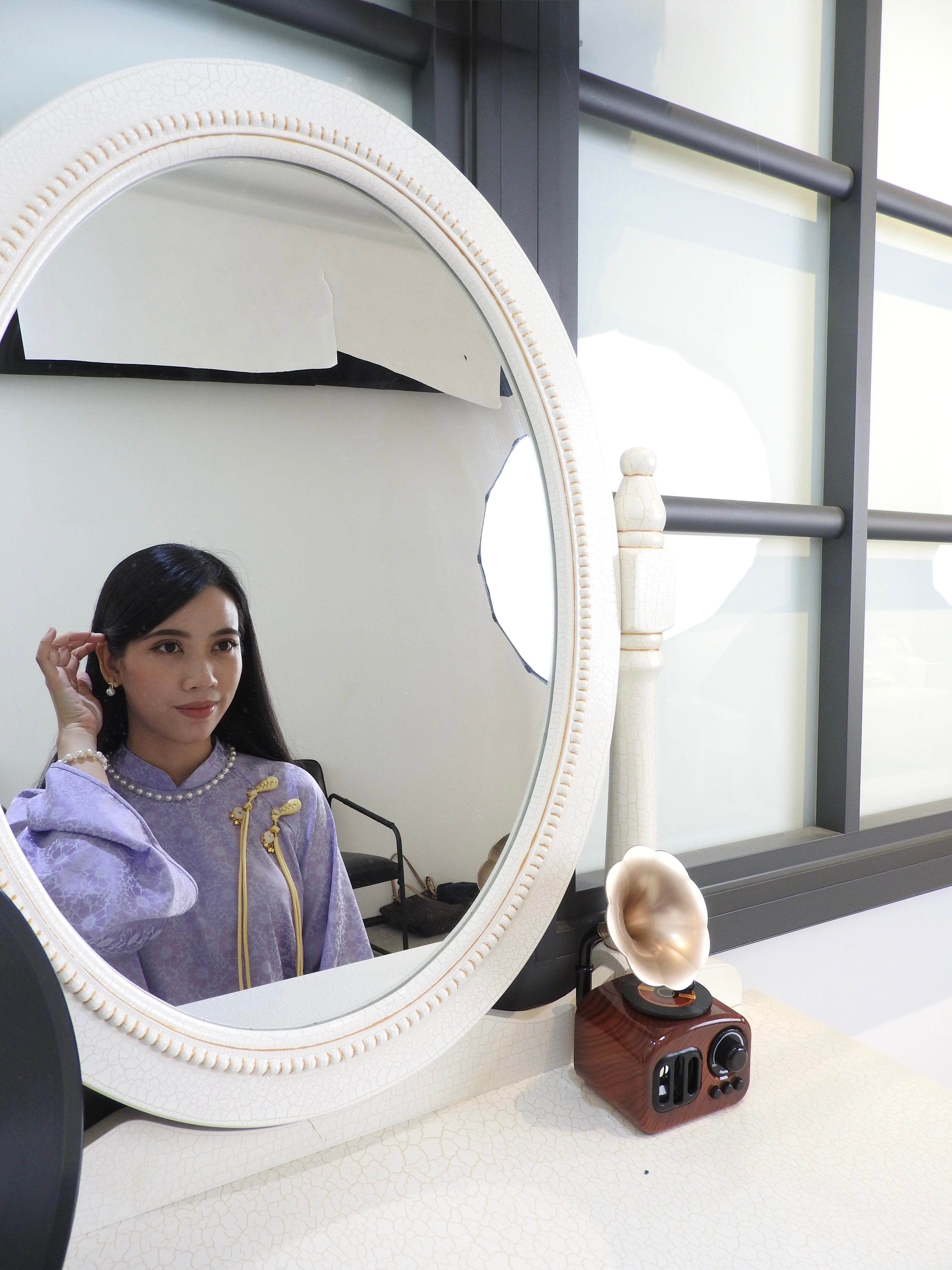 Amethyst Mist - One piece ao dai - handmade - freesize