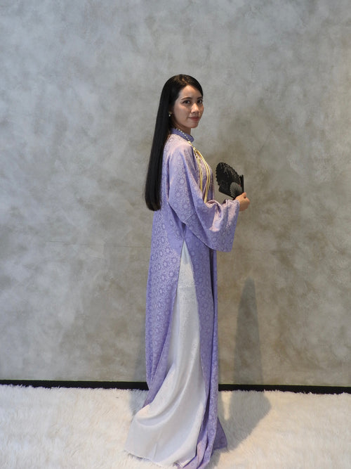 Amethyst Mist - One piece ao dai - handmade - freesize
