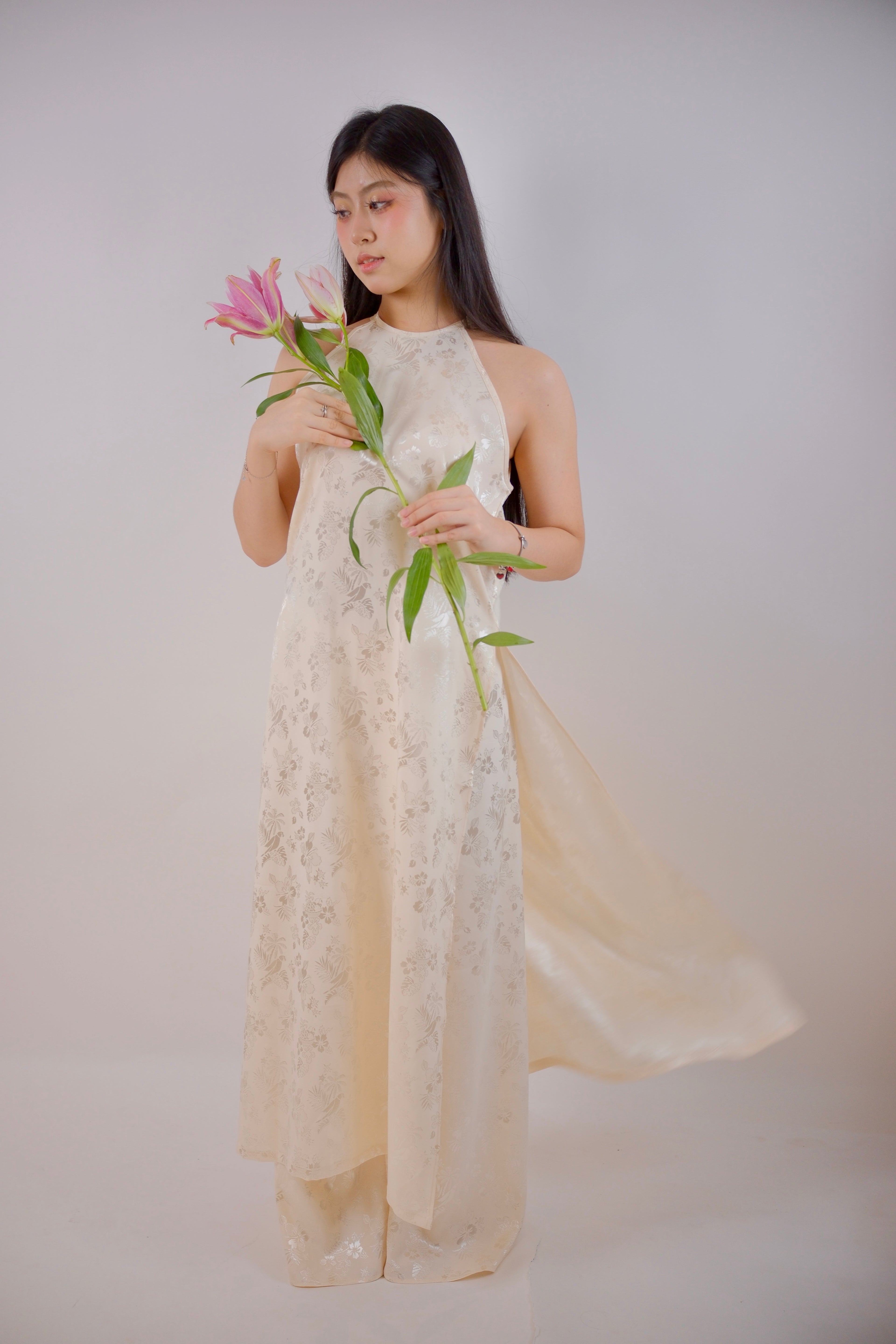 Brocade áo yếm - handmade - freesize