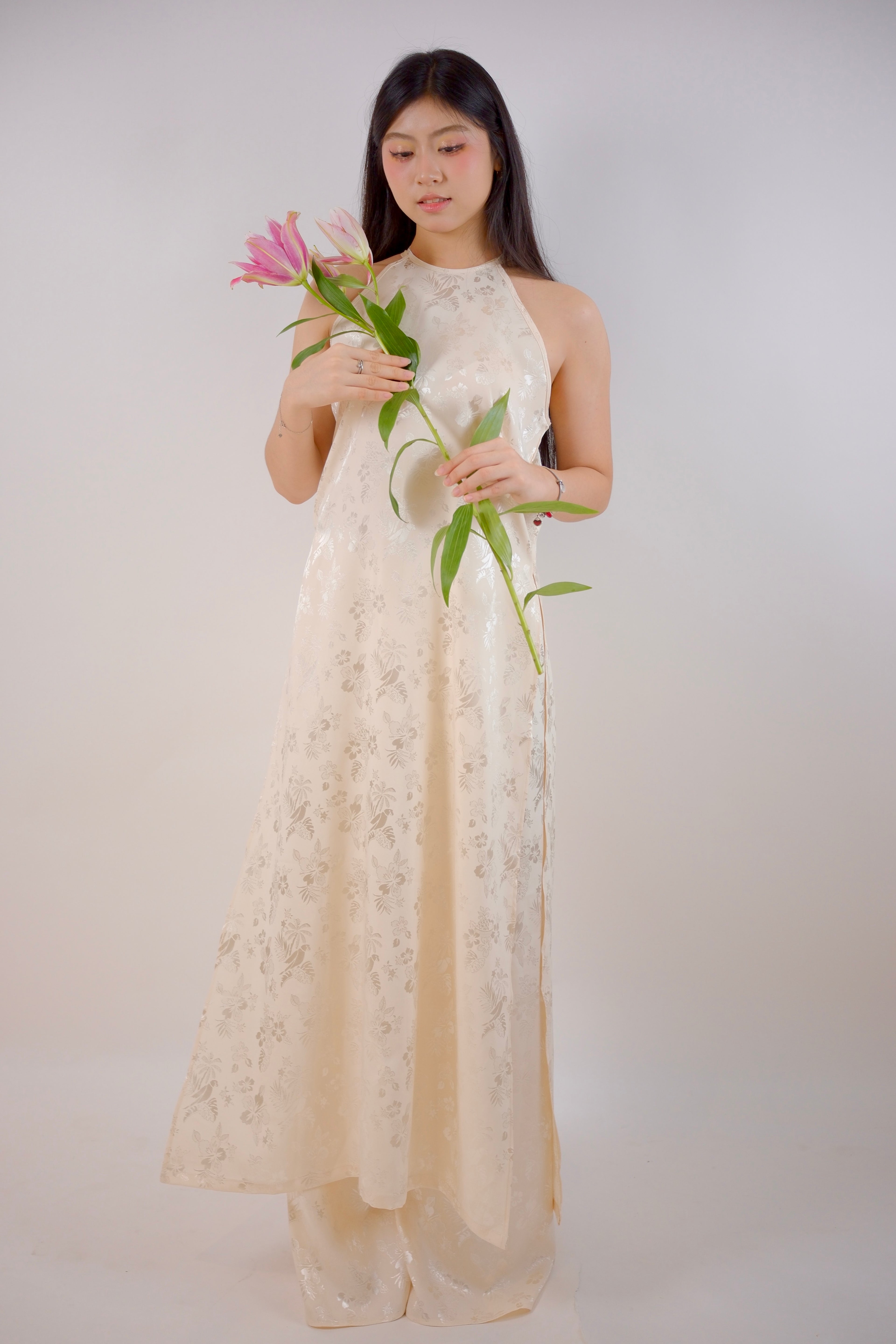 Brocade áo yếm - handmade - freesize