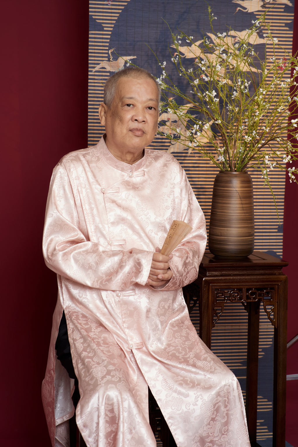 Blush of Devotion - One piece set ao dai - handmade