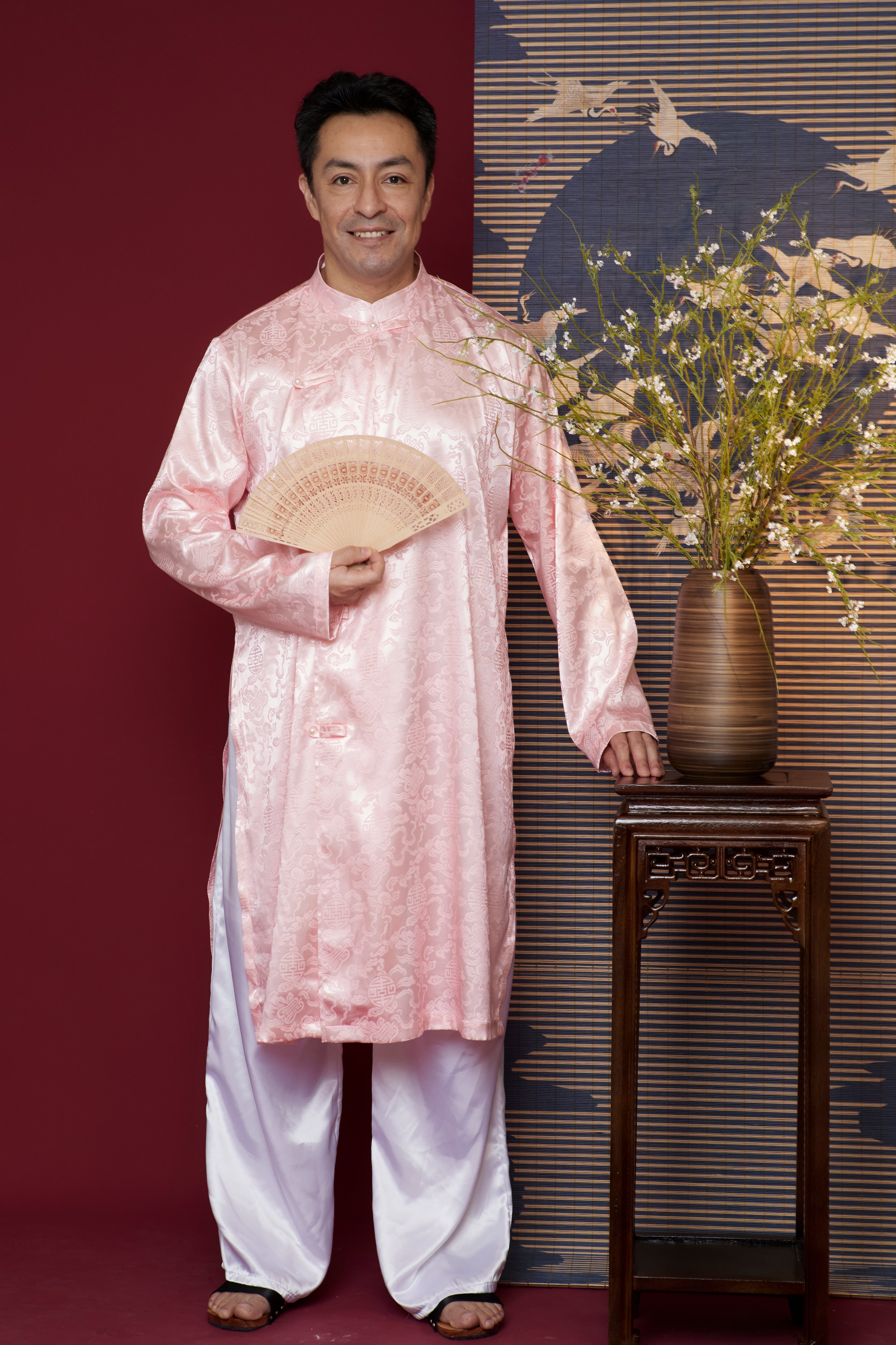 Blush of Devotion - One piece set ao dai - handmade