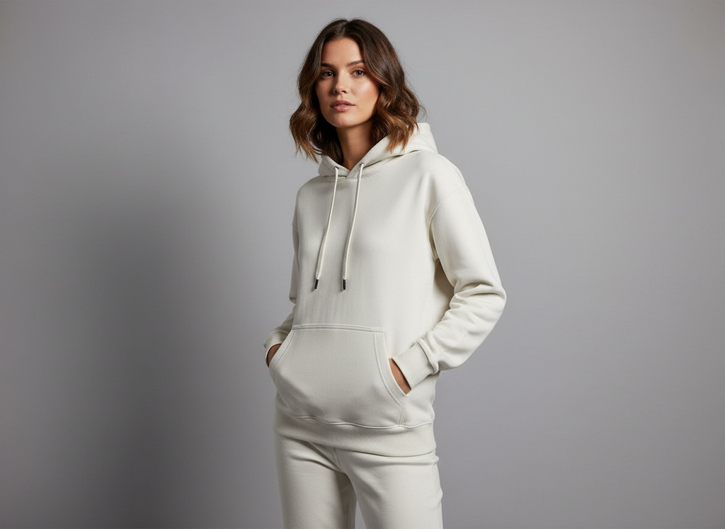 Cream Beige Lightweight Hoodies