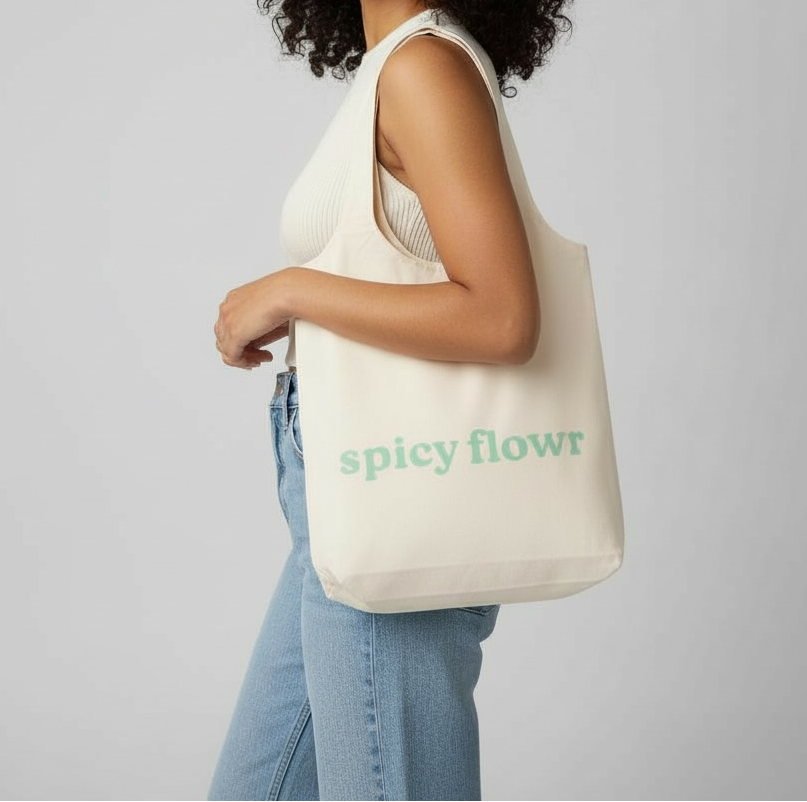 spicy flowr canvas bag