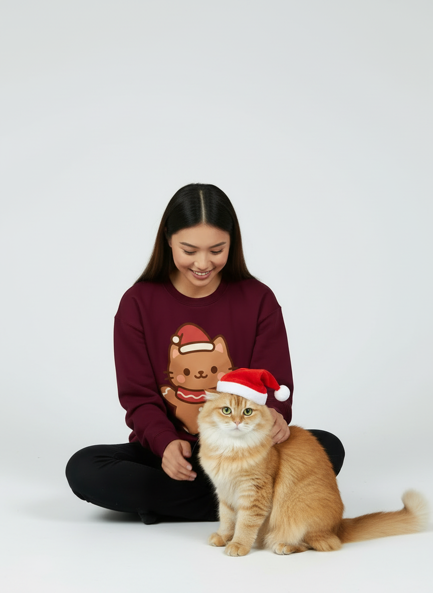 gingercat sweater for cat lover
