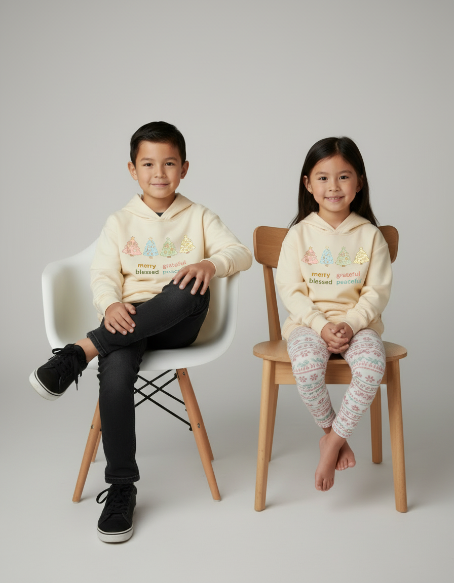 lightweight hoodies - merry grateful blessed peaceful