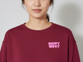 happy wifey / happy hubby maroon lightweight sweaters