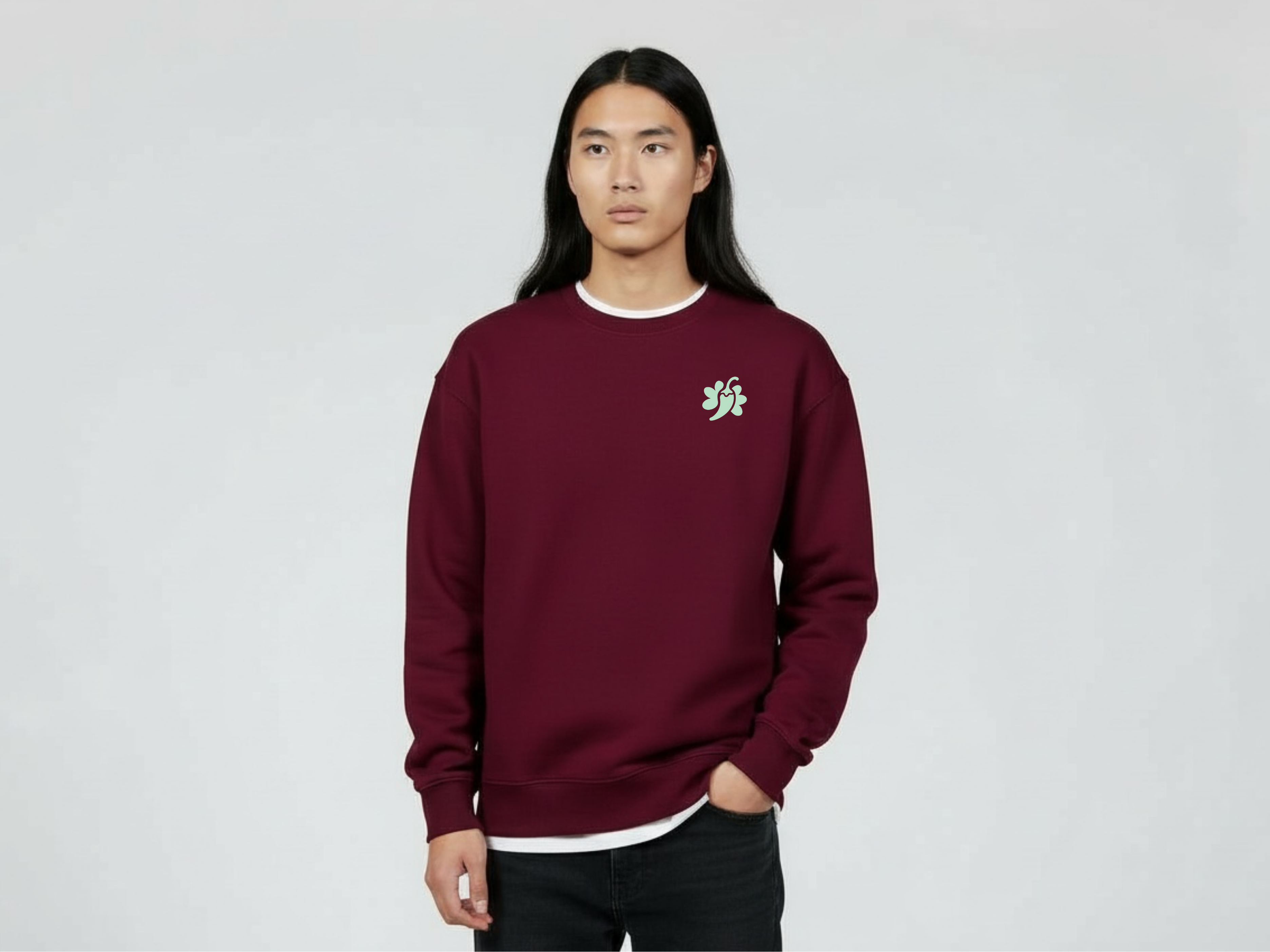 spicy flowr - Lightweight Maroon Sweater