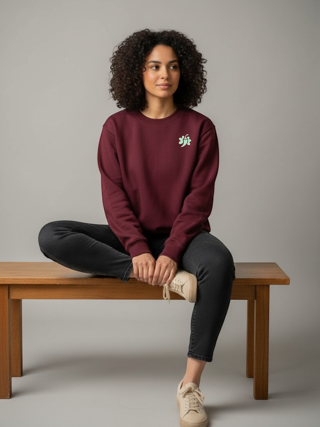 spicy flowr - Lightweight Maroon Sweater