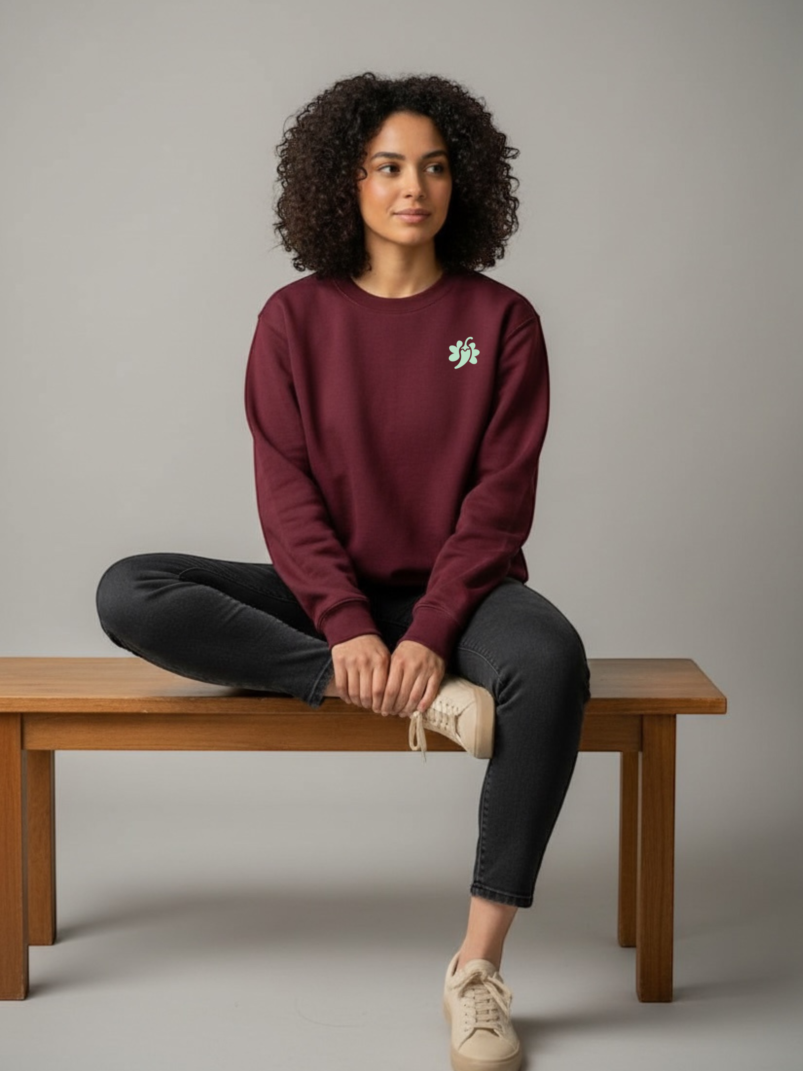 spicy flowr - Lightweight Maroon Sweater