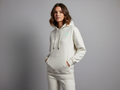 spicy flowr - cream beige lightweight hoodie